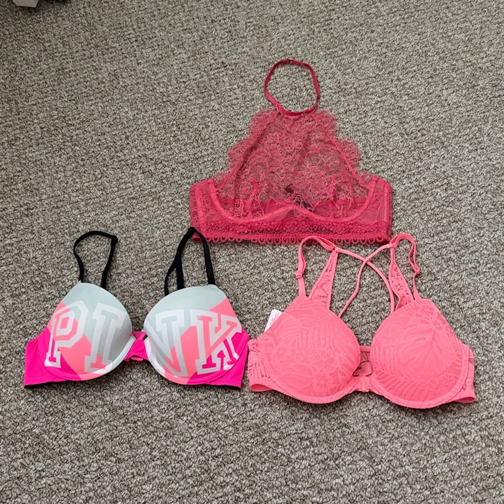 Victoria's Secret Pink Bras Set of 2 and bralette